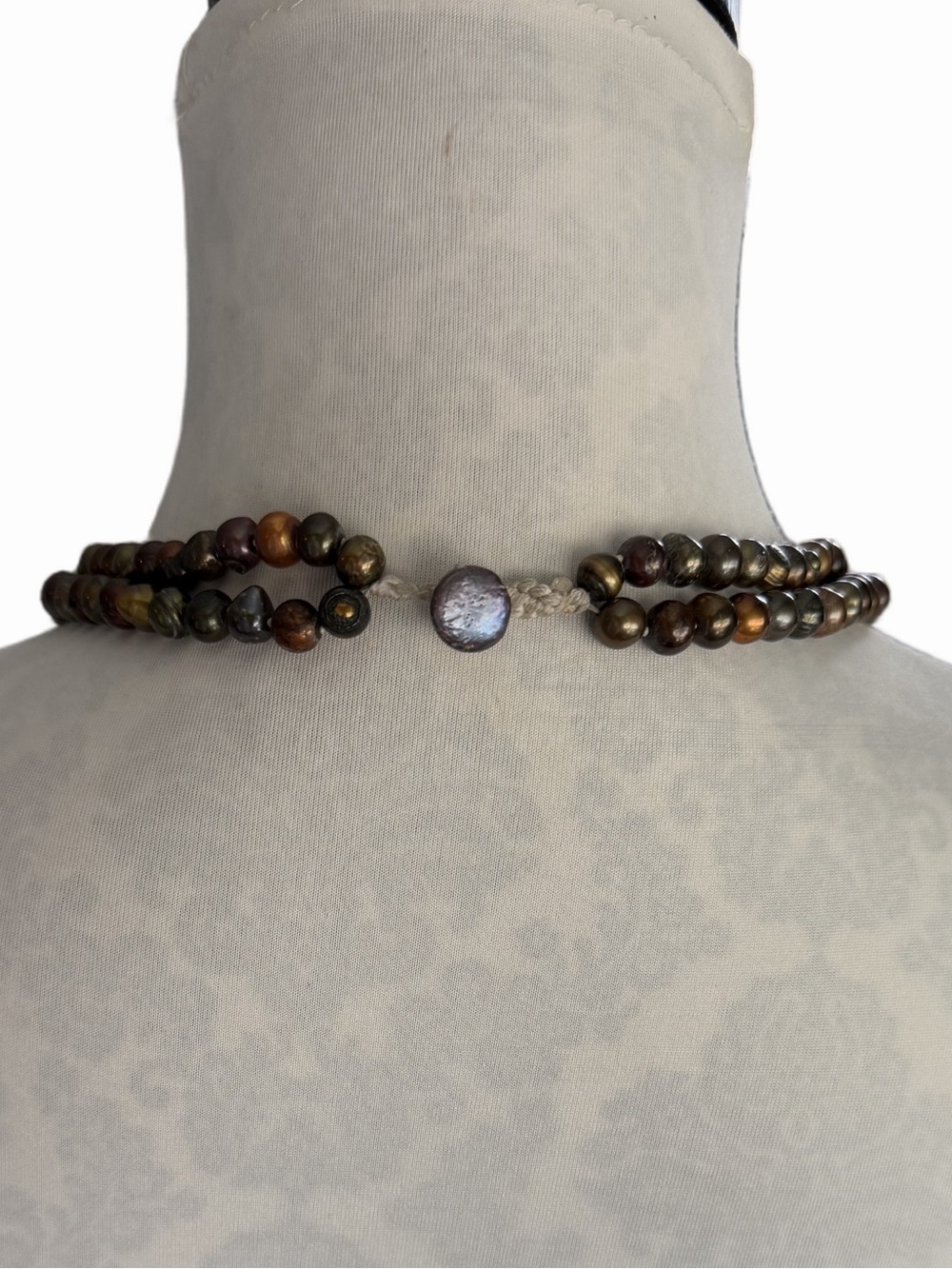 IPEARL Freshwater Pearl & Coral Bead Necklace | Double Strand Statement Jewelry - Picture 5 of 5
